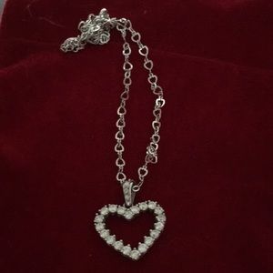 Silver/Crystal Heart Necklace